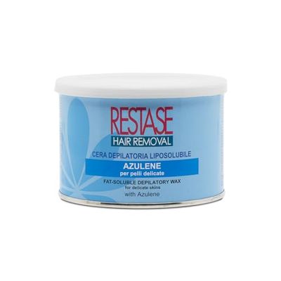 RESTASE | Liposoluble Depilatory Wax, Azulene, Delicate Skin, 400 ml, Made in Italy