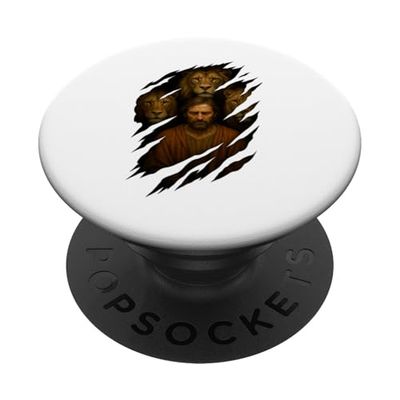 Daniel y los Leones Faithcore Ripped Diseño de Arte Gráfico PopSockets PopGrip Adhesivo