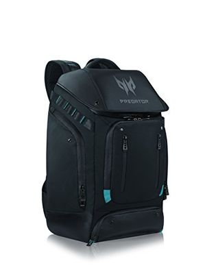 Acer Predator PBG591 Sac à Dos Utilitaire de Jeu, résistant à l'eau et aux déchirures, Convient et protège Un Ordinateur Portable Predator jusqu'à 17,3", Noir avec Accents Sarcelle