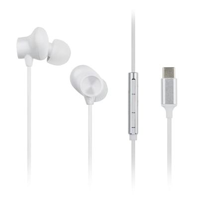 Panasonic RP-TCM225DEW Auricolari USB-C, Auricolari In-Ear, Cuffie con Cavo con Microfono e Telecomando Integrati, Bassi Potenti, Taglia Personalizzabile, Cavo da 1,2m, Bianche