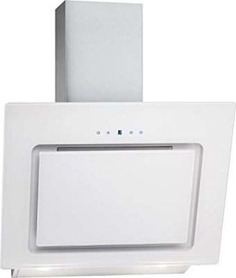 Hotte inclinée a led blanche Bomann DU771-1-G-blancBlancHotte aspirante sous-structure d'une largeur de 60 cm, Aspiration puissante de 603,1 m³/h, Eclairage LED efficace (blanc chaud 2W