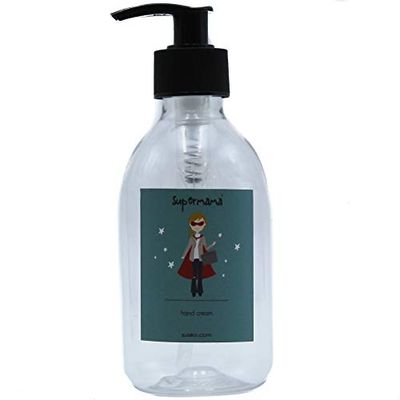 Susiko | Super Mamma con Mantello e Maschera | Misure 15 x 5 cm | Capacità 250 ml | Peso 40 gr | Barattolo trasparente in PET con dosatore nero | Packaging in bella scatola Kraft
