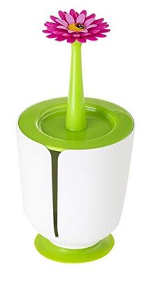 VIGAR Flower Power Porte-Rouleau de Salle de Bain, Blanc, Dimensions : 14 x 14 x 28,5 cm