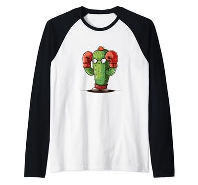 Disfraz de cactus de buena defensa para los amantes de las plantas Camiseta Manga Raglan