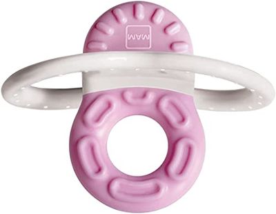Babyartikel MAM, MAM Bite & Relax, anillo de dentición, Rose (rosa), mes: 2-Instrucciones en lengua extranjera