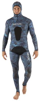 SEAC Blue Moon, Rash Guard voor duiken en freediving, tweedelig, camouflage blauw, XXL