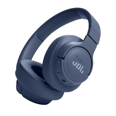 JBL Tune 720BT draadloze on-ear koptelefoon in blauw - Met JBL Pure Bass Sound, Bluetooth 5.3, handsfree bellen, audiokabel en 76 uur batterijduur