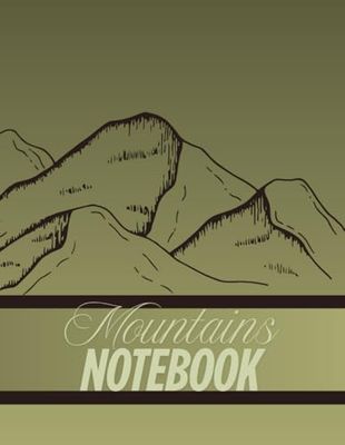Mountains Green: Dotted Notebook