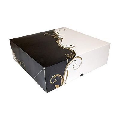 García de Pou 50 Unités - Boîtes Patisseries Sans Fenêtre Thepack Classic 250 g/m2, 32 x 32 x 10 cm Blanc Carton Ondulé Nano-Micro