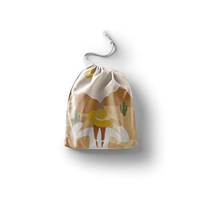Bonamaison Bedrukte katoenen tassen met trekkoord, boodschappentas, herbruikbaar, milieuvriendelijk, opvouwbaar, maat: 20x30 cm, meerkleurig, tassen met trekkoord, Meerkleurig, Tassen met trekkoord