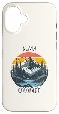 Alma Colorado USA Rétro Montagne Style Vintage Coque pour iPhone 16