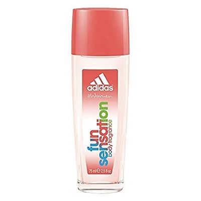 adidas Fun Sensation Natural Spray – parfymerad kroppsspray för kvinnor med fruktig doft – pH-hudvänlig – 1 x 75 ml