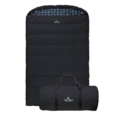 TETON Sports 2022 Bridger Charcoal Sac de Couchage Unisexe, Anthracite (Doublure en Polyester Bleu), Mammoth 20F