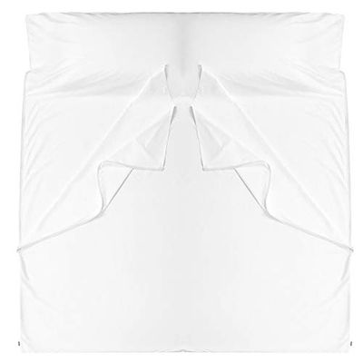 Cozysilk Sd001, Sacco a Pelo Unisex, Bianco, Double-71 x 87 inch
