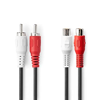 Nedis - Cavo audio stereo 2x R CA maschio - 2x RCA femmina