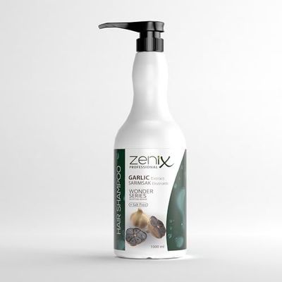 Zenix Garlic Hair Care Shampooing 1000 ml | Shampooing cheveux avec extrait d'ail | Cure réparatrice intense | Soin des cheveux sans sel pour femmes et hommes | Sarimsak Sampuan