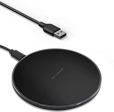 Fast Wireless Charger Ladepad, Iduktive Kabellose Ladestation 15W Qi Ladegerät mit USB-C Kabel für iPhone 11/12/13/XS MAX/XR/X/8, Samsung S21/ S20/ S10,Note 10, Huawei P40 Pro, etc