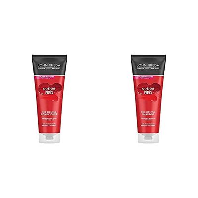 John Frieda Radiant Red Boosting Conditioner, 250 ml & Radiant Red Boosting Shampoo, 250 ml