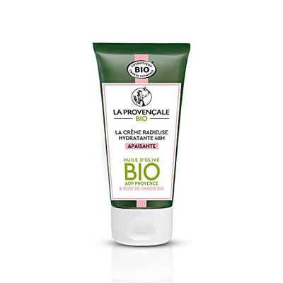 La Provençale Bio La Provençale - La Crème Radieuse Hydratante Apaisante ,Soin Visage Certifié Bio , Huile d’Olive Bio AOC Provence , Peaux Sèches et Sensibles - 50ml