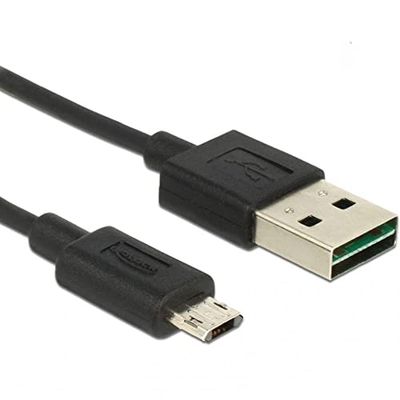 DELOCK kabel Easy-USB 2.0 typ A-kontakt > EASY-USB 2.0 typ Micro-B-kontakt svart 1 m