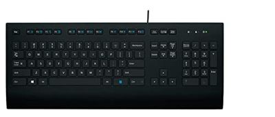 Logitech K280e Pro Clavier Filaire Business, Clavier QWERTY Scandinave - Noir