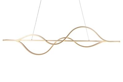 LAMPARA TECHO LED ALUMINIO 120X10X30 ONDAS DORADO_AlexandreHouse