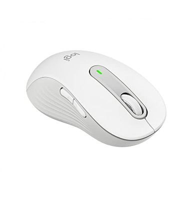 Logitech Signature M650 L Left Mouse wireless - Per mancini con mani grandi, Durata Batteria 2 anni, Clic Silenziosi, Tasti Personalizzabili, Bluetooth, per PC/Mac/Più dispositivi/Chromebook - Bianco