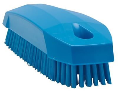 Vikan - Higiene - Cepillo para uñas - Fibras duras - 130 mm - Azul