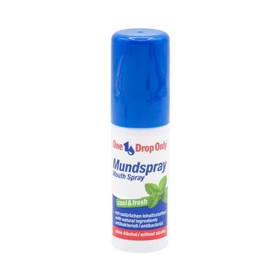 One Drop Only® Spray orale antibatterico – Set da 1 – Spray orale senza alcool con ingredienti naturali per alito fresco (1 x 15 ml)