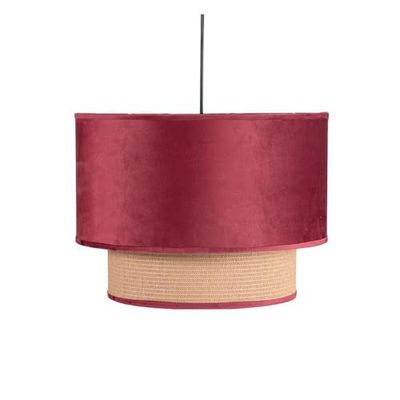 Zarivy Suspension de 2 abat-jours 1 x E27 rouge vin, dimensions Regx40 x 40 cm, idéal pour éclairer les espaces et la décoration intérieure.