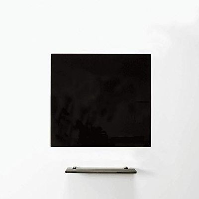 Magniplan Magnetic Glass Wipe Board Per Ufficio, Sala Riunioni, Aula, Home Office, Sala Giochi E Camera Da Letto - 450Mm x 450Mm - Nero