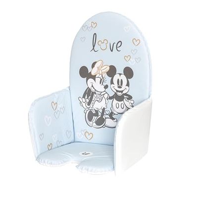 keeeper Mickey Coussin pour Chaise Haute, Universel pour Chaises Hautes, avec Velcro, Lena, Bleu (Cloudy Blue)