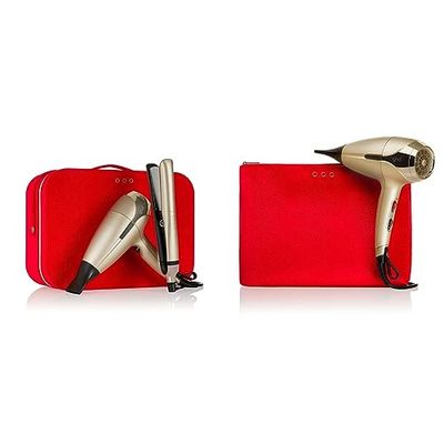 ghdghd Platinum+ & Helios - Limited Edition Hair Straighteners & Hair Dryer Giftset in Champagne & Helios Hair Dryer Limited Edition - Professional Hairdryer in Champagne Goldghd