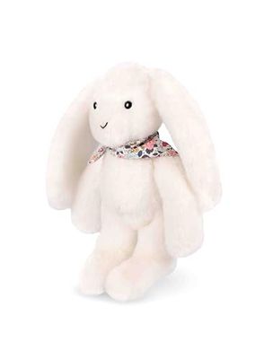 DOUDOU ET COMPAGNIE - Lapin Fleurette Blanc 25 cm – Peluche Doudou Ultra Douce avec Motif Fleuri – Idée Cadeau Naissance pour Filles et Garçons – Boîte Cadeau pour Offrir - DC4296