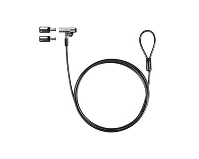 Cable Lock - Verrouillage de sécurité Type Nano avec clé pour Ordinateurs Portables, Longueur 1,5 m, Couleur Gris, conçu pour Une Protection Efficace. *