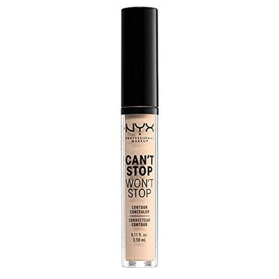 NYX Professional Makeup Correttore Can't Stop Won't Stop, Correttore Viso Liquido, Adatto a Tutti gli Incarnati, Light Ivory, Confezione da 1