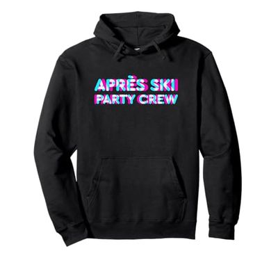 Apres Ski Party Crew Citazione divertente Anaglifi Wintersports Group Felpa con Cappuccio