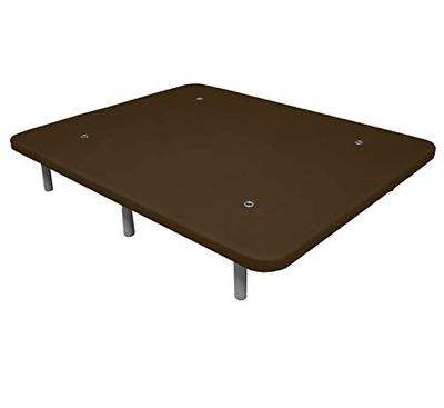 DUÉRMETE ONLINE Base imbottita 3D rinforzata, anti-rumore, con 5 barre di rinforzo, valvole di ventilazione, 6 gambe di altezza 35 cm, 5 bar, cioccolato, 80 x 190 cm