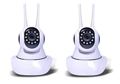 LEOFLA 2 X Telecamera Wireless Ipcam Wifi Ad Infrarossi Motorizzata Lan Hd 720P Led Lr