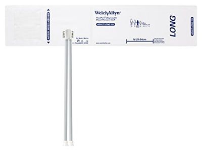 Welch Allyn SOFT-11L-2MQ-1 FlexiPort Cuff, Adult Long, Disposable, Soft, Two-Tube, Locking (Pack of 20)