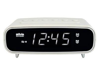 SILVA Schneider UR 1024 - Radiosveglia con funzione sveglia, 2 ore di sveglia, ripetizione sveglia, timer di spegnimento, display a LED, dimmerabile