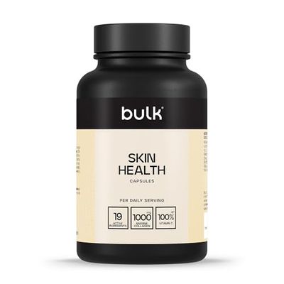 Bulk Skin Health Supplement Capsules, Marine Collagen, Vitamin C, Iodine, Niacin, Vitamin A, Riboflavin, Zinc, Pack of 120, Packaging May Vary