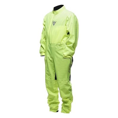 Dainese - Ultralight Rain Suit, Tuta Antipioggia Impermeabile e Antivento, Ultra Leggera, Ripiegabile, Tuta Antipioggia per Moto, Unisex, Giallo Fluo, M