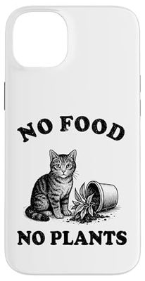 No Food No Plant Cat Lover Plant Kitten Funny Cat Coque pour iPhone 14 Plus