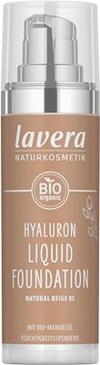 lavera Hyaluron Liquid Foundation – Natural Beige 05 – naturkosmetik – vegansk – silkeslen, lätt konsistens – fri från mineralolja – naturlig hyaluronsyra och ekologisk mandelolja – 30 ml