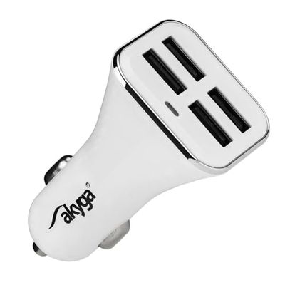 Akyga AK-CH-09 Lot de 4 chargeurs USB pour Allume-Cigare 5 V 1 A