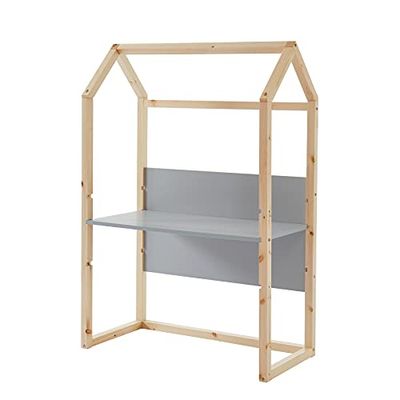 BAÏTA Bureau Enfant cabane Tiny Gris et pin