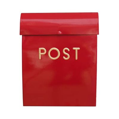 ACL Postbox Wall Mounted Letterbox with Easy Access No Lock for Outdoor Use - Weatherproof And Durable Mailbox, Easy Installation, Strong Construction, Perfect for Homes and Offices (Red, Small)