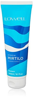 LOWELL- Shampooing aux extraits de myrtille Mirtilo -240 ml- Avec la fusion exclusive des meilleures huiles du monde, il restaure la couche lipidique des cheveux.