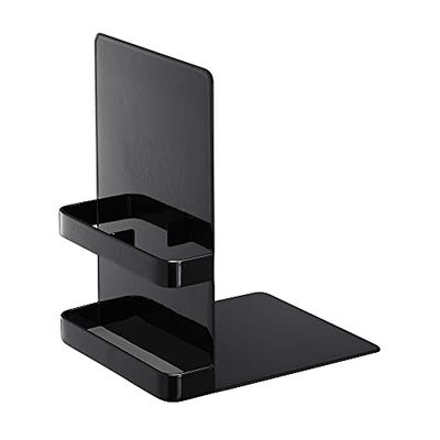 YAMAZAKI 6873 Tower Bookends, Black, Steel, 12 x 15 x 18 cm